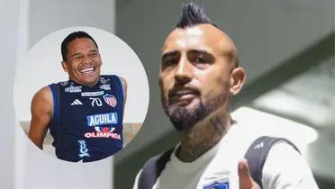 BACCA Y VIDAL. FOTO: X DE JUNIOR Y DE COLO COLO.