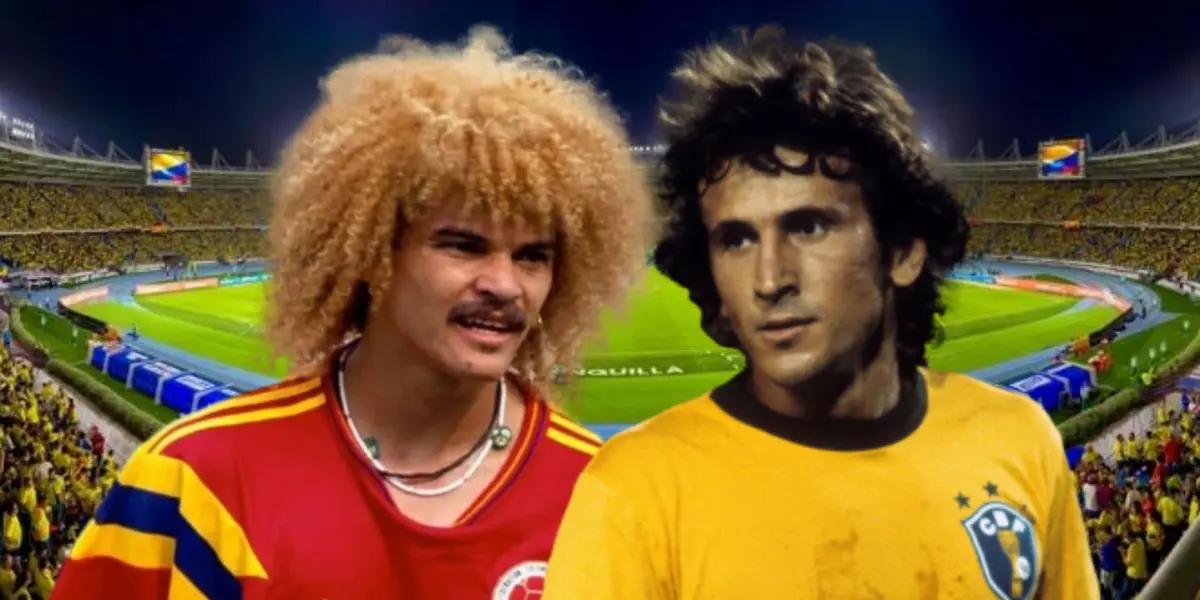 Carlos Valderrama y Zico.