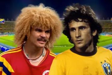 Carlos Valderrama y Zico.