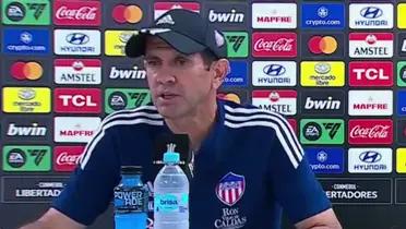 El técnico Arturo Reyes habló en rueda de prensa después de la eliminación de Junior en Copa Libertadores 2024.