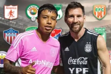 Felipe Valencia y Lionel Messi.