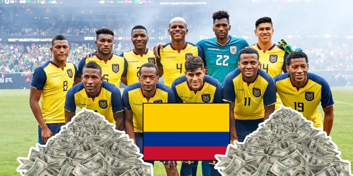 Jugadores de la Selección Ecuador antes de un juego