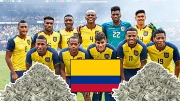 Jugadores de la Selección Ecuador antes de un juego