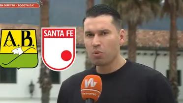 Leandro Castellanos hablando de la final entre el Club Independiente Santa Fe y Atlético Bucaramanga