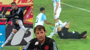 Álvaro Montero tendido sobre el terreno de juego