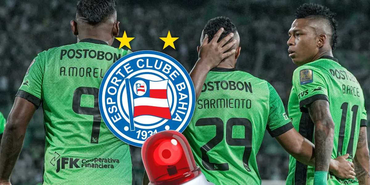 Atlético Nacional y los serios problemas que tiene ante Bahía Foto: Nacionaloficial, Pexels y Escudoteca