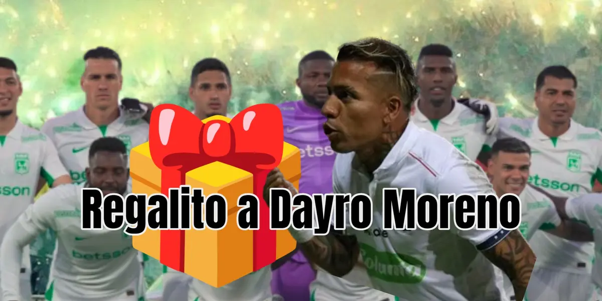 Dayro Moreno y jugadores de Nacional.