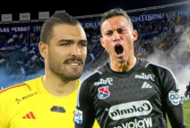 El arquero del DIM se vio comprometido en un gol de Millonarios.