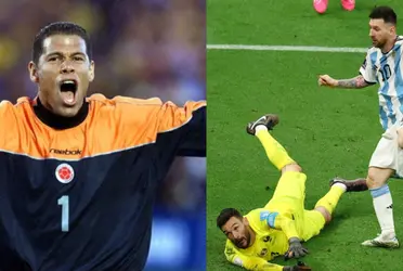 El exportero colombiano y el astro argentino coincidieron en un partido especial en Argentina.