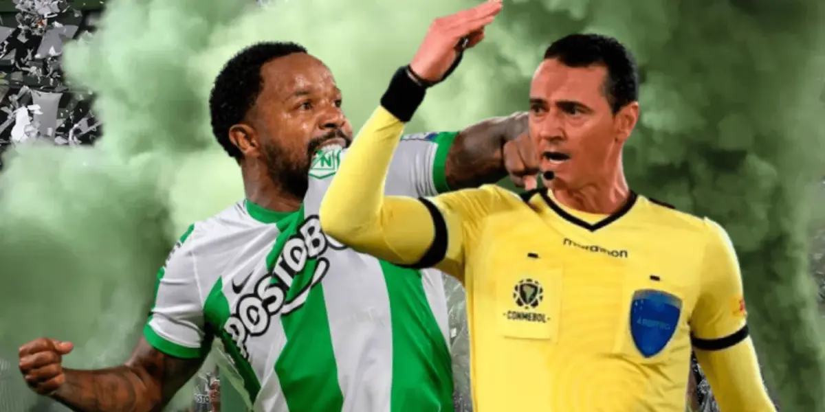 El juez antioqueño expulsó al capitán de Atlético Nacional en el ‘clásico paisa’.