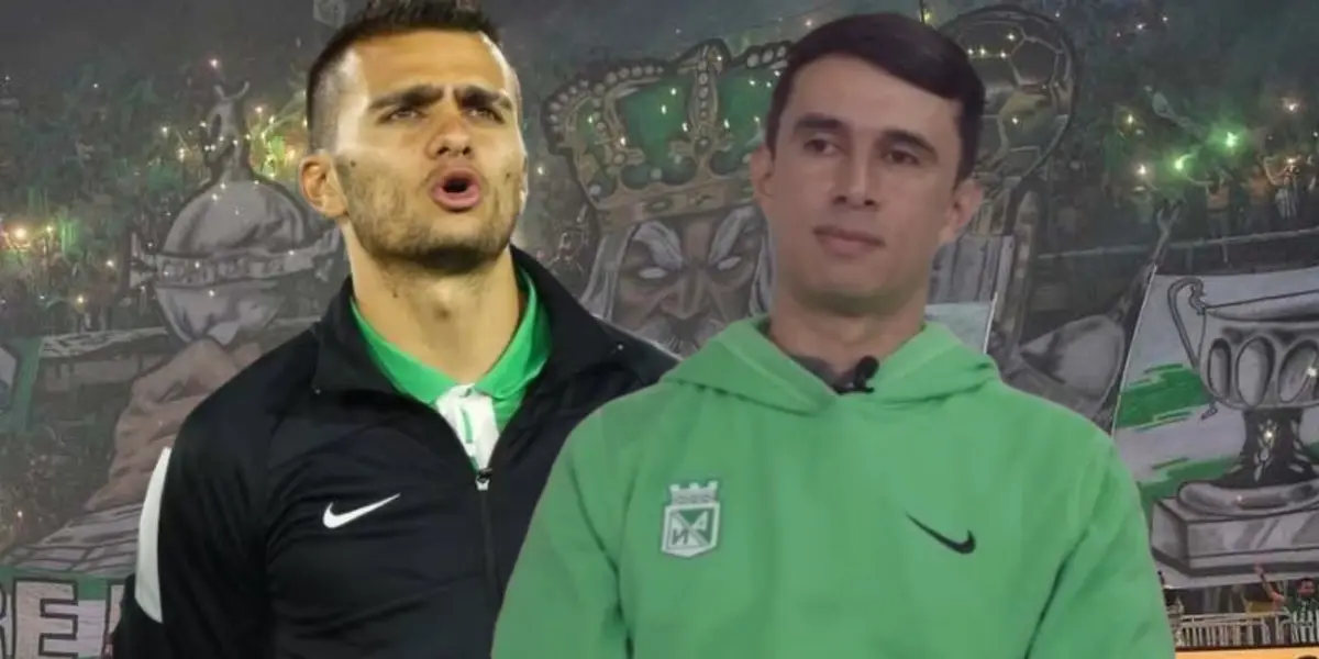 El volante asistió a la rueda de prensa junto a su técnico.