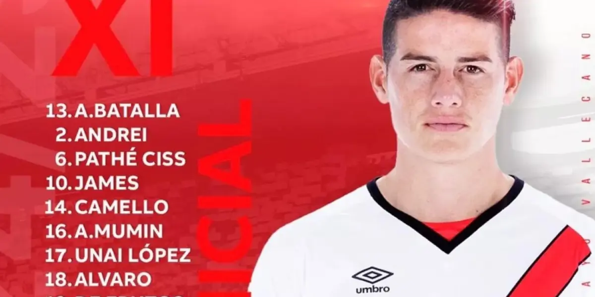 James Rodríguez. FOTO: Rayo Vallecano