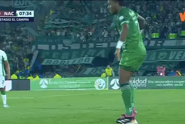 Kevin Londoño fue el protagonista de esta acción durante el partido del sábado.