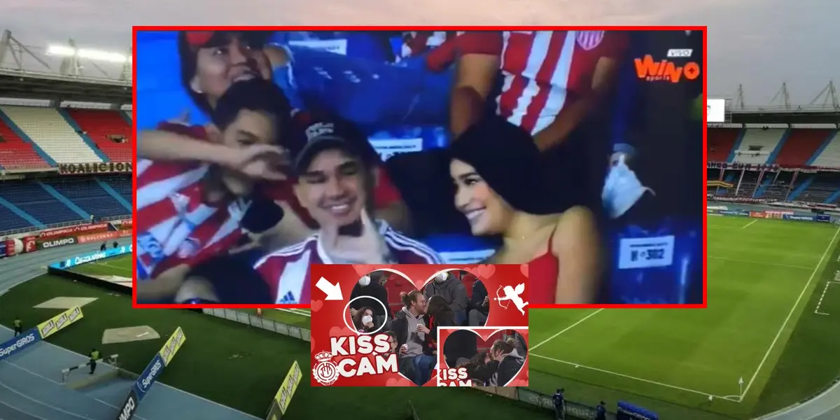 La ‘kiss cam’ de Win Sports volvió a robarse el show en el Metropolitano.