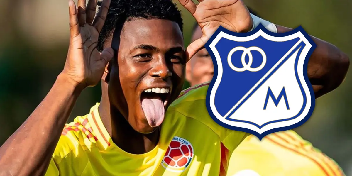 Neyser Villarreal, jugador de la Selección Colombia Sub 20 y Millonarios Foto: FCF, Escudoteca