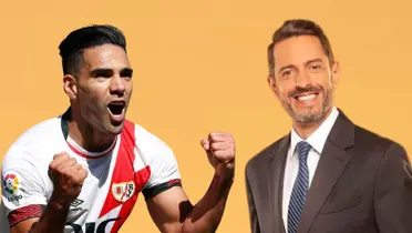 Radamel Falcao celebrando un gol con el Rayo Vallecano de España