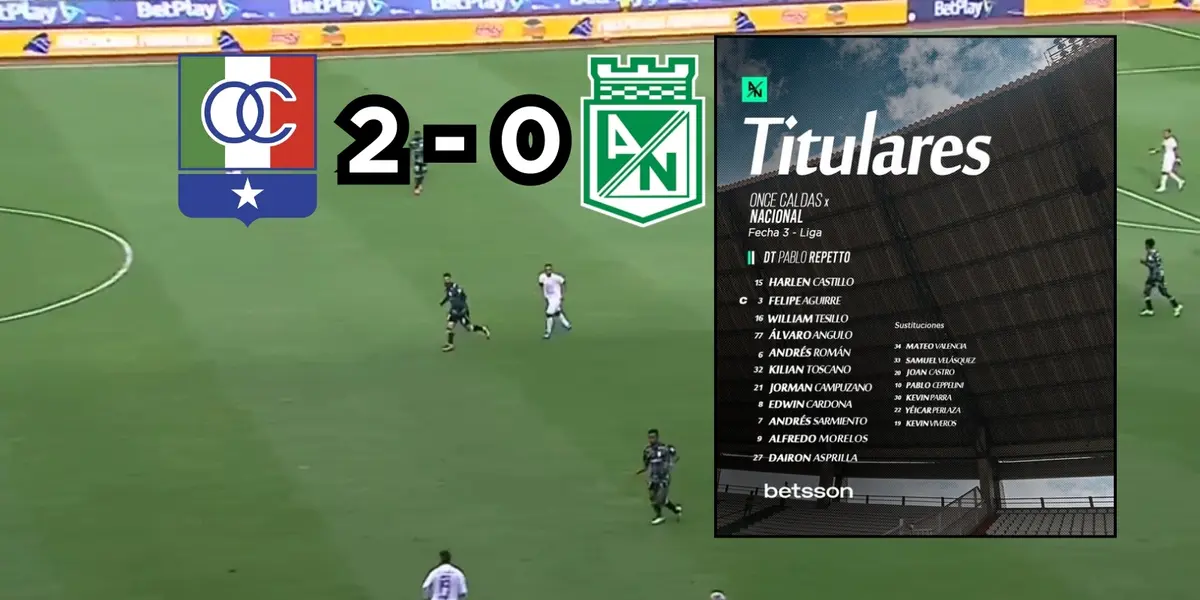 Foto: Captura de pantalla Win Sports / Atlético Nacional Twitter