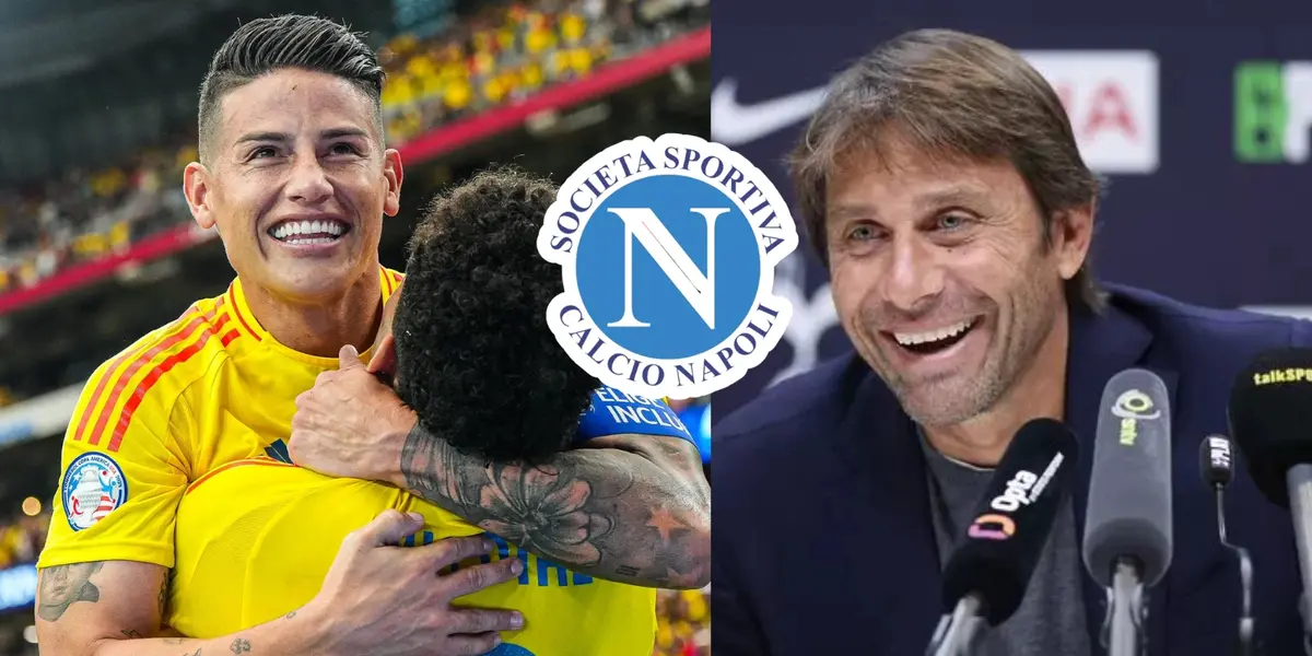 Conte quiere a James Rodríguez en Napoli y una leyenda de ese club se rinde ante al 10