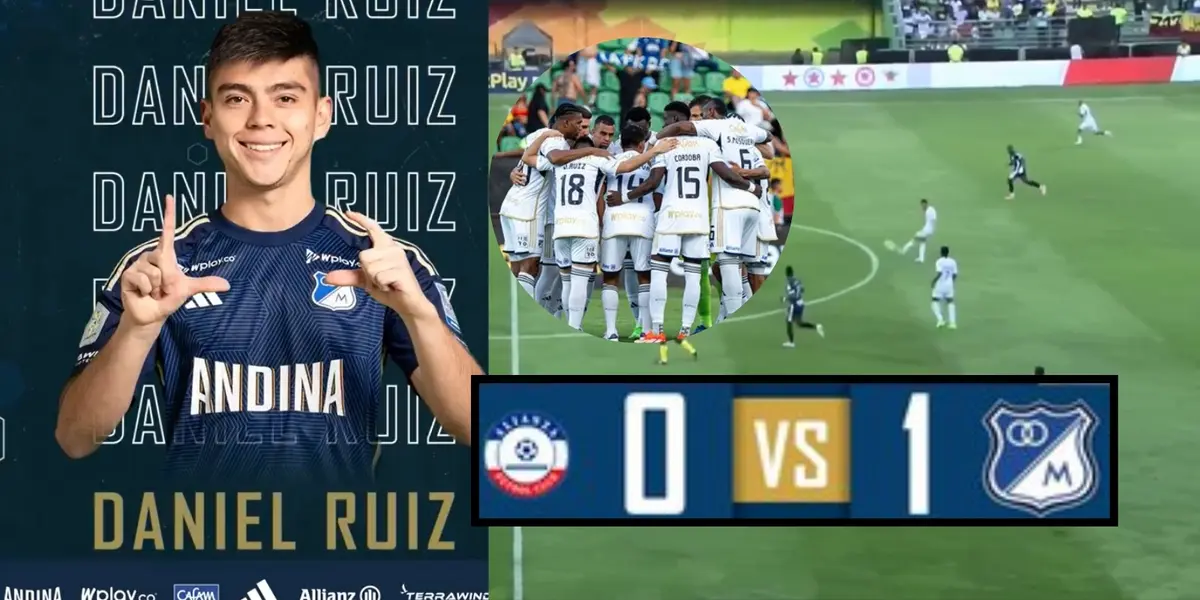 Calló varias boquitas, Daniel Ruiz marcó un golazo para el 1 a 0 de Millonarios vs Alianza