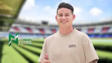 James Rodríguez. Foto: redes de Estadio Metropolitano y James Rodríguez. 