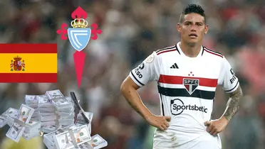 James Rodríguez jugando con el Sao Paulo de Brasil