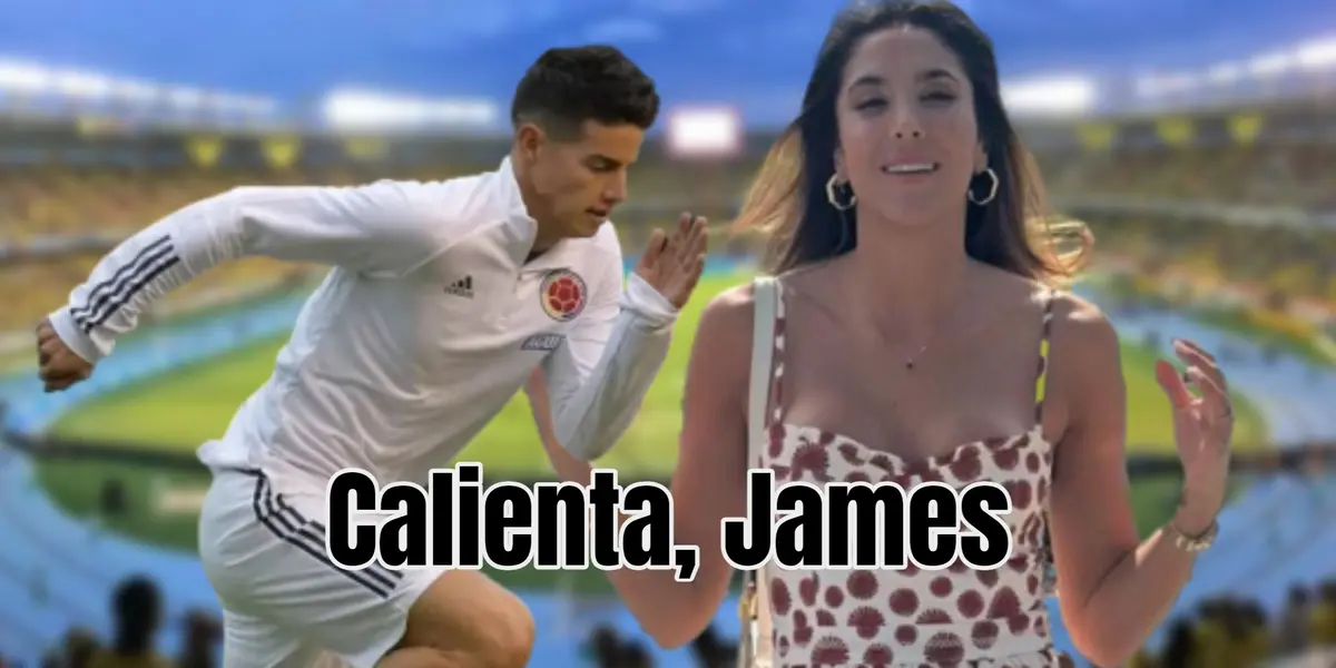 James Rodríguez y Daniela Ospina.