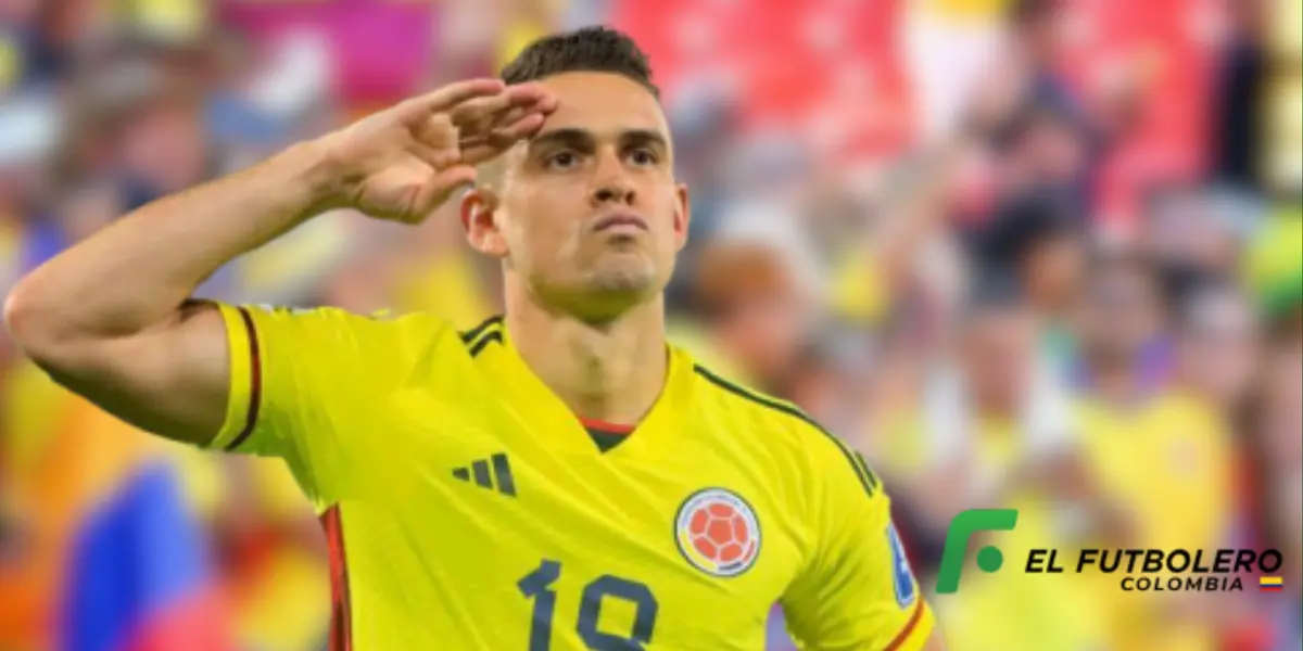 Santos Borré. Foto: redes de Santos Borré y Selección Colombia.