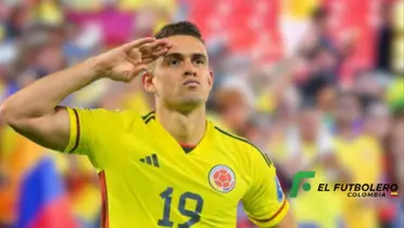 Santos Borré. Foto: redes de Santos Borré y Selección Colombia.